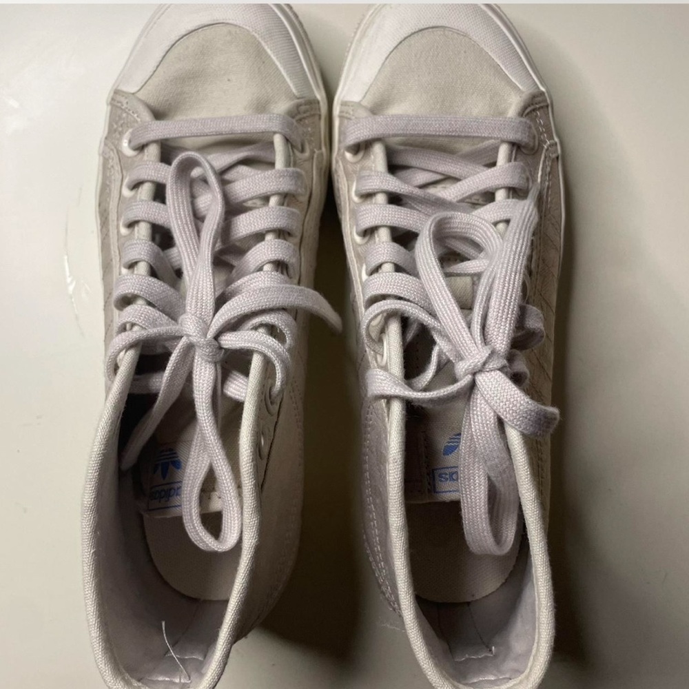Adidas Nizza Beige Platform High Tops Women’s 7 Rare - Picture 4 of 7